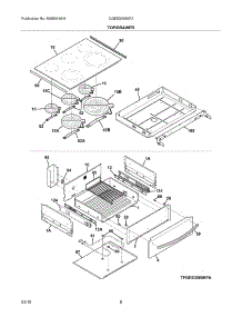 07 - Top / Drawer parts for Frigidaire Range CGES3065KF2 from AppliancePartsPros.com