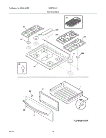 09 - Top / Drawer parts for Frigidaire Range CGGF3054KWB from AppliancePartsPros.com