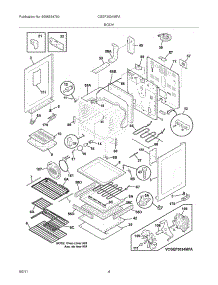 05 - Body parts for Frigidaire Range CGEF3034MFA from AppliancePartsPros.com