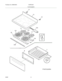 07 - Top / Drawer parts for Frigidaire Range CGEF3032KBB from AppliancePartsPros.com