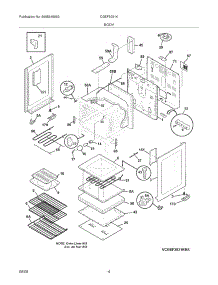 05 - Body parts for Frigidaire Range CGEF3031KBA from AppliancePartsPros.com
