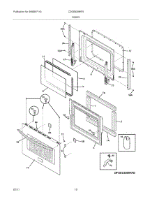 11 - Door parts for Frigidaire Range CGDS3065KF5 from AppliancePartsPros.com