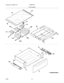 07 - Top / Drawer parts for Frigidaire Range CGES3045KW1 from AppliancePartsPros.com