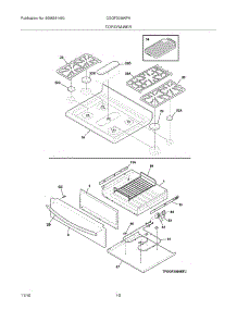 09 - Top / Drawer parts for Frigidaire Range CGGF3056KFK from AppliancePartsPros.com