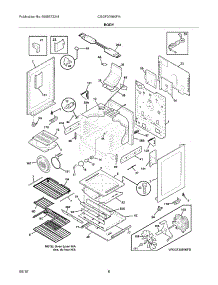 07 - Body parts for Frigidaire Range CGGF3056KFH from AppliancePartsPros.com