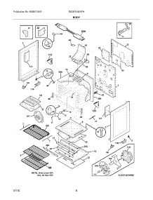 07 - Body parts for Frigidaire Range BGGF3042KFH from AppliancePartsPros.com