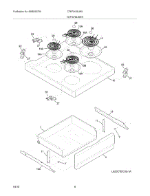 07 - Top / Drawer parts for Frigidaire Range CFEF2405LWA from AppliancePartsPros.com