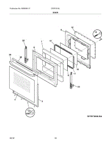 09 - Door parts for Frigidaire Range CFEF3018LWA from AppliancePartsPros.com
