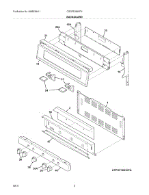 03 - Backguard parts for Frigidaire Range CGGF3056KFN from AppliancePartsPros.com