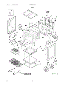 05 - Body parts for Frigidaire Range CFEF355FCG from AppliancePartsPros.com