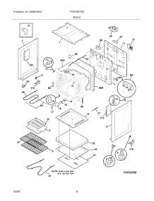 05 - Body parts for Frigidaire Range CFEF355FSD from AppliancePartsPros.com
