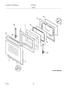 09 - Door parts for Frigidaire Range CFEF3020LWC from AppliancePartsPros.com