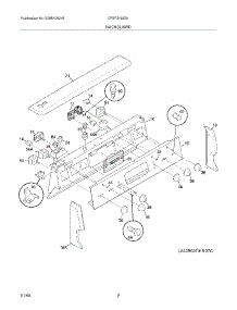03 - Backguard parts for Frigidaire Range CFEF316ES1 from AppliancePartsPros.com