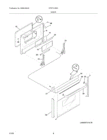 09 - Door parts for Frigidaire Range CFEF316ES1 from AppliancePartsPros.com