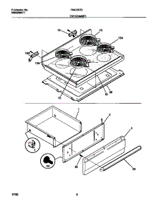 04 - Top / Drawer parts for Frigidaire Range F04B357BDB from AppliancePartsPros.com