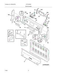 03 - Backguard parts for Frigidaire Range CFEF322ES3 from AppliancePartsPros.com