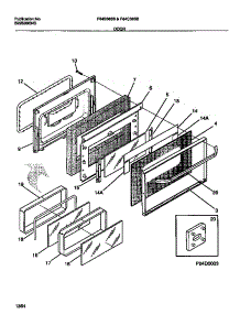 07 - Door parts for Frigidaire Range F64B363BBA from AppliancePartsPros.com