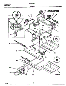 03 - Burner parts for Frigidaire Range F64C353BTB from AppliancePartsPros.com