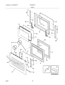 11 - Door parts for Frigidaire Range FCS366ECF from AppliancePartsPros.com