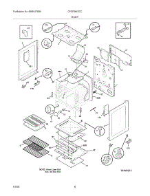 07 - Body parts for Frigidaire Range CFGF366DCC from AppliancePartsPros.com