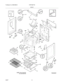 07 - Body parts for Frigidaire Range CFGF366FCD from AppliancePartsPros.com