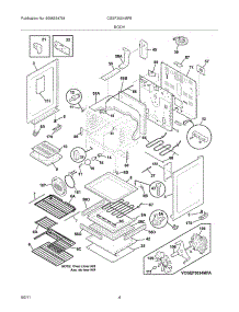 05 - Body parts for Frigidaire Range CGEF3034MFB from AppliancePartsPros.com