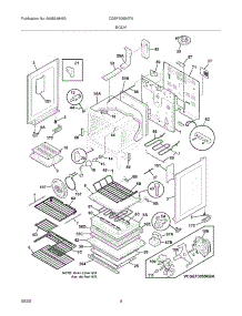 05 - Body parts for Frigidaire Range CGEF3055KFA from AppliancePartsPros.com