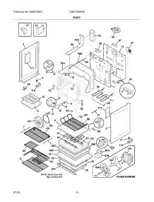 05 - Body parts for Frigidaire Range CGEF3055KFB from AppliancePartsPros.com