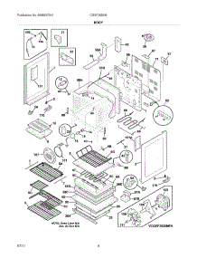 05 - Body parts for Frigidaire Range CGEF3055MBA from AppliancePartsPros.com
