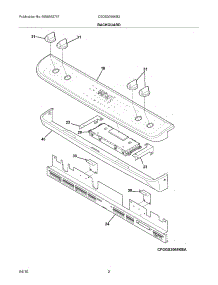 03 - Backguard parts for Frigidaire Range CGDS3065KB2 from AppliancePartsPros.com