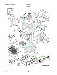 05 - Body parts for Frigidaire Range CGES3045KB2 from AppliancePartsPros.com