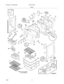 05 - Body parts for Frigidaire Range CGLEF379DCJ from AppliancePartsPros.com