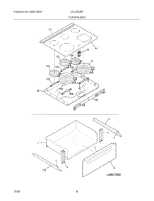 07 - Top / Drawer parts for Frigidaire Range CGLES385FS1 from AppliancePartsPros.com