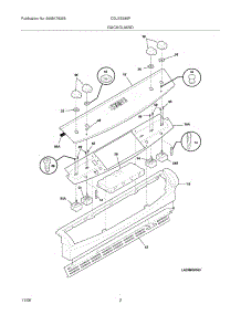 03 - Backguard parts for Frigidaire Range CGLES385FB2 from AppliancePartsPros.com