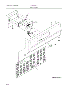 03 - Backguard parts for Frigidaire Range CPDF4085KF1 from AppliancePartsPros.com