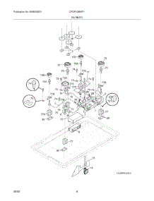 05 - Burner parts for Frigidaire Range CPDF4085KF1 from AppliancePartsPros.com
