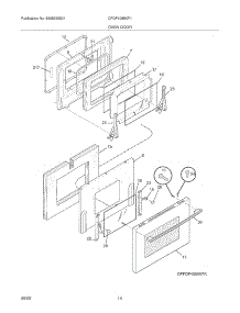 13 - Oven Door parts for Frigidaire Range CPDF4085KF1 from AppliancePartsPros.com