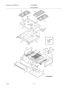 09 - Top / Drawer parts for Frigidaire Range CPDS3085KF3 from AppliancePartsPros.com