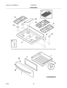 09 - Top / Drawer parts for Frigidaire Range CGGF3054KWC from AppliancePartsPros.com