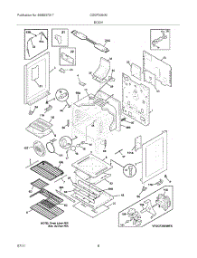 07 - Body parts for Frigidaire Range CGGF3054MWA from AppliancePartsPros.com