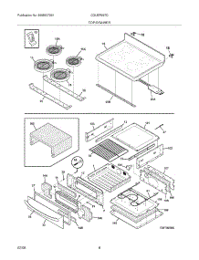 07 - Top / Drawer parts for Frigidaire Range CGLEFM97DSK from AppliancePartsPros.com