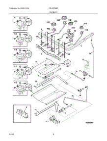 05 - Burner parts for Frigidaire Range CGLGF388DQC from AppliancePartsPros.com