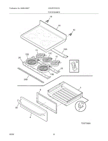 07 - Top / Drawer parts for Frigidaire Range CGLEF379DCG from AppliancePartsPros.com