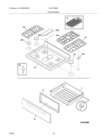 09 - Top / Drawer parts for Frigidaire Range CGLGF389GSB from AppliancePartsPros.com