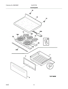 07 - Top / Drawer parts for Frigidaire Range CGLEF379GSB from AppliancePartsPros.com