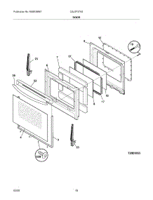 09 - Door parts for Frigidaire Range CGLEF379GSB from AppliancePartsPros.com