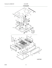 07 - Top / Drawer parts for Frigidaire Range CGLES389FB5 from AppliancePartsPros.com