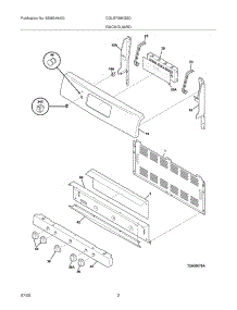 03 - Backguard parts for Frigidaire Range CGLGF386GSD from AppliancePartsPros.com