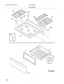 09 - Top / Drawer parts for Frigidaire Range CGLGF386GSD from AppliancePartsPros.com