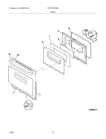 11 - Door parts for Frigidaire Range CGLGF386GSD from AppliancePartsPros.com